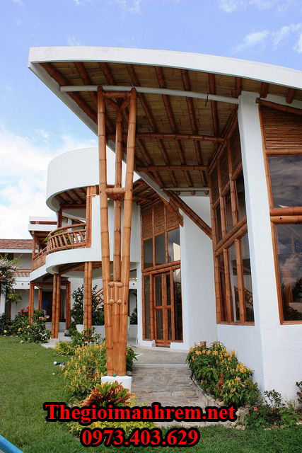 Nhà nghỉ độc đáo bằng tre trúc